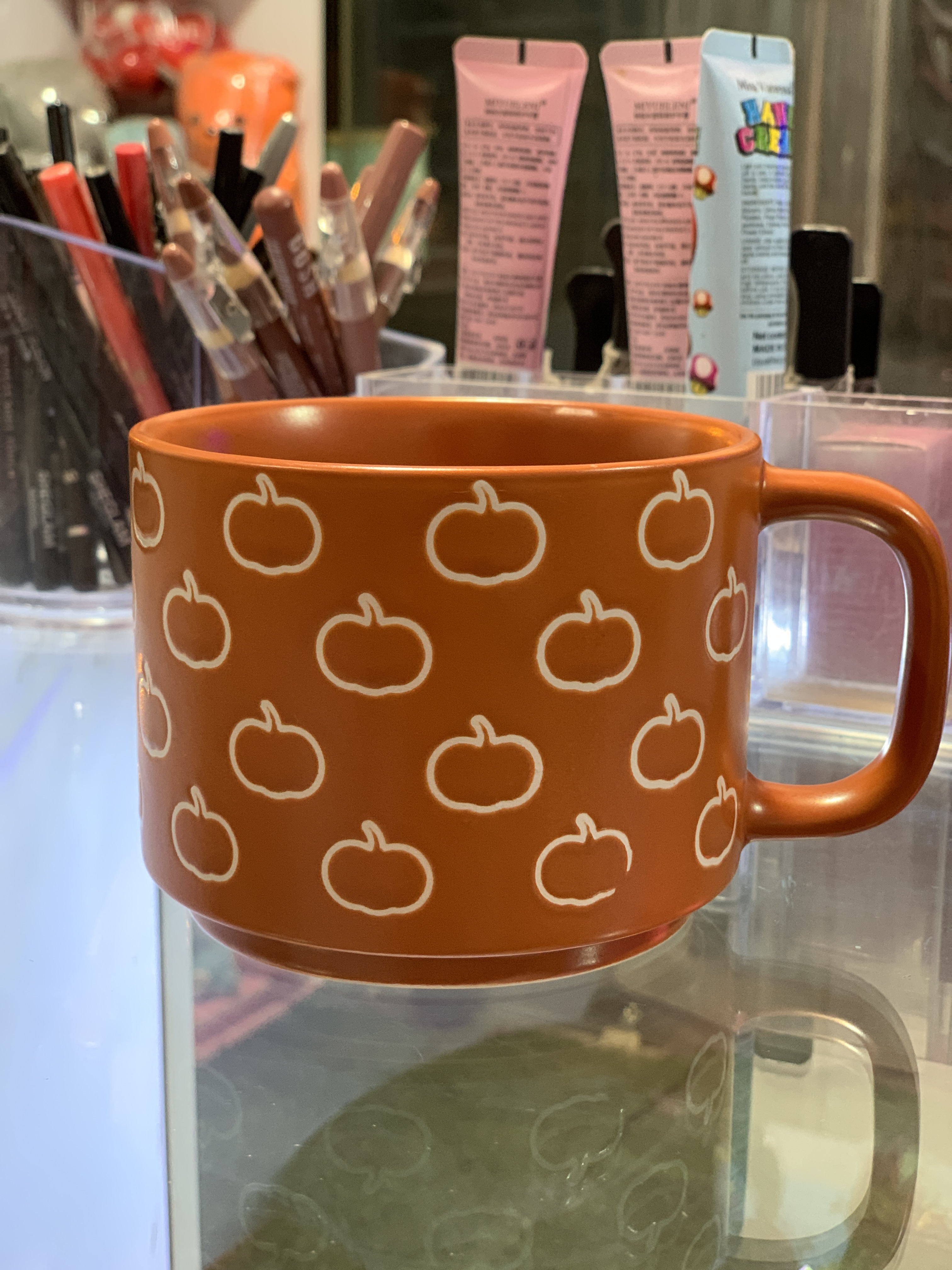 ماگ طرح برجسته وارداتی pumpkin ( کدو تنبل )
